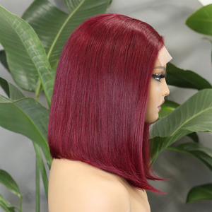 Perruques Bob en cheveux humains brésiliens doublement étirés FH 12 pouces # Perruques vietnamiennes brutes 99j lisses avec dentelle frontale 4x4 - Product Image 1