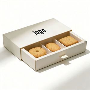 Factory Direct Customizable Free Design White Paper Cookie <b>Box</b> With Compartments Food Grade Ideal for <b>Bakery</b> & Dessert Packaging - Product Image 2
