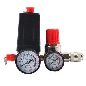 Conjunto de válvula para compresor de aire de arado 90-125 PSI, conector europeo, interruptor de cuatro orificios, dial metálico - Product Image 4