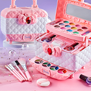 Trousse de <span class=keywords><strong>Maquillage</strong></span> Portable Tendance, Ensemble de Cosmétiques, Jouets de Beauté, Cadeaux d'Anniversaire pour Enfants, <span class=keywords><strong>Maquillage</strong></span> Lavable Spécial Peinture - Product Image 1