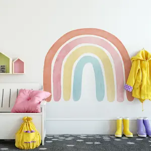 家の装飾赤ちゃん保育園プリンセスルームレインボーヘブンウォールステッカー女の子の部屋自己粘着性PVC壁紙ステッカー