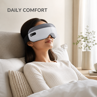 Masseur oculaire multifonction blanc et gris avec chaleur et compression d'air pour la relaxation des yeux des employés de bureau