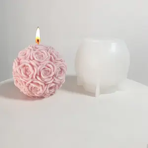 Moules à bougies en forme de rose limités Moules en silicone de qualité gastronomique pour la fabrication de gâteaux d'anniversaire Moules à savon parfumés à la maison