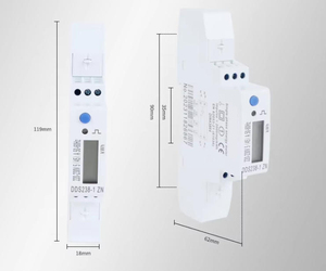 Compteur d'énergie intelligent bidirectionnel à montage sur rail DIN, compteur de puissance CC, énergie solaire, RS485 Modbus, contrôle informatique, prix - Product Image 5