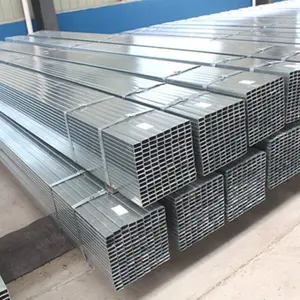 Sección tubo de acero rectangular cuadrado galvanizado 2,5 pulgadas 14ga 2 (1/2) x 2 (1/2) Tubo Cuadrado galvanizado