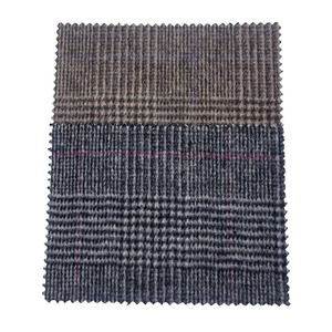 Produttore di tessuto Glen Plaid marrone pied de poule nero <span class=keywords><strong>lana</strong></span>/poliestere tessuti in pile per cappotti SH2406 - Product Image 2