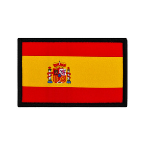 Patch drapeau Espagne patchs en caoutchouc <span class=keywords><strong>PVC</strong></span> drapeau espagnol brodé patch tactique Applique avec crochet - Product Image 6