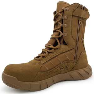 Bottes de combat légères personnalisées DFB01 Modèle 1 pour l'été au Burkina Faso, couleur coyote désertique, noir et kaki - Product Image 2