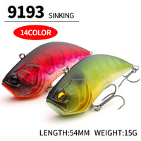 NOUVEAU MAJOR Leurre VIB coulant 54mm 15g ABS, appât dur, 14 couleurs, pour achigan, brochet, crappie