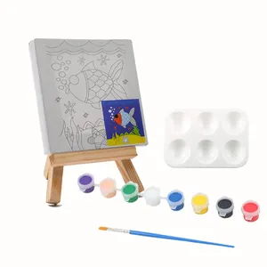 alta calidad exquisito presente niños pintura conjunto mini preimpreso lienzo  para pintar