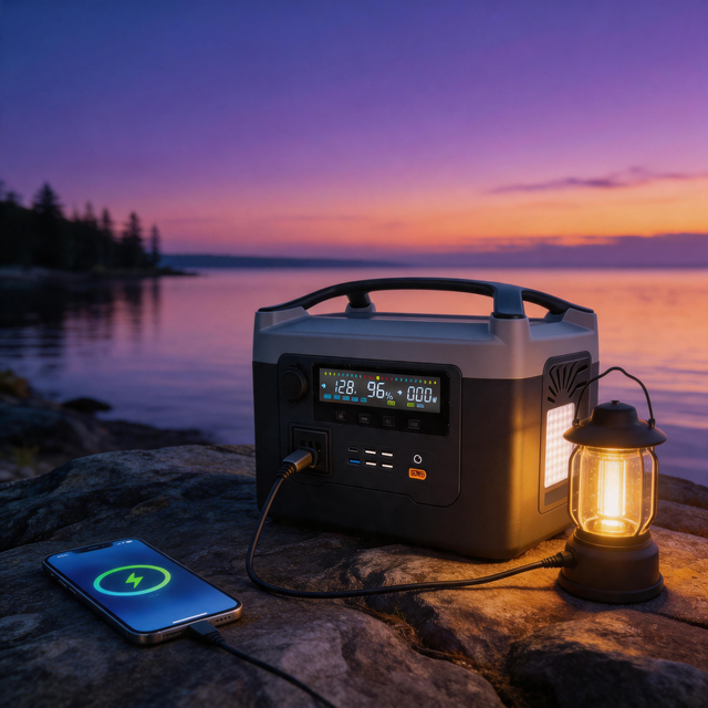 Household High Capacity Emergency Backup Power Supply 600W Outdoor Portable Solar Energy Storage Power Supply for Travel Camping