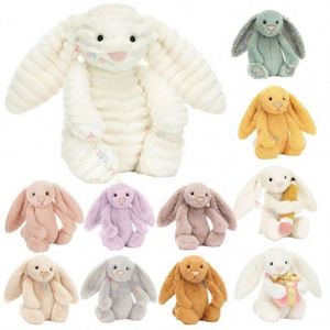 Conejo de Peluche Personalizable Súper Suave de Algodón PP, Juguete de Peluche, Muñeco de Conejo de Pascua con Orejas Largas, Alivio del Estrés, Regalo de Cumpleaños - Product Image 1