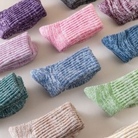Chaussettes d'hiver épaisses en laine pour femmes Whale, chaussettes mi-mollet doublées en tissu éponge, chaussettes chaudes antidérapantes pour le froid