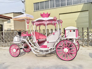 Chariot de princesse Cendrillon en forme de citrouille, chariot électrique de luxe pour mariage, à vendre - Product Image 2