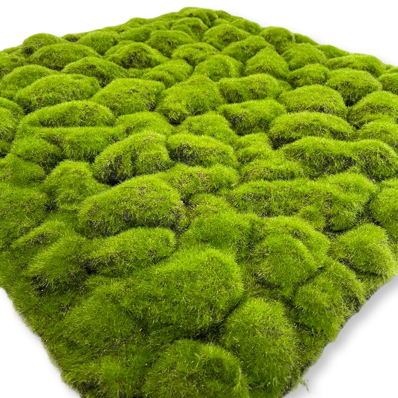 1*1m Hills with dense long velvet, yellow green