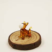 Miniature mignon pas cher fait à la main Murano en forme d'art verre chien Figurine décoration de la maison