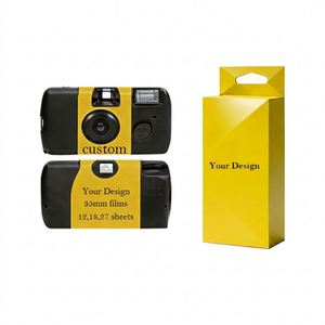Appareil photo jetable personnalisé avec flash, pellicule 35 mm et logo pour mariage - Product Image 1