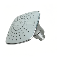 Produit phare : Robinet de salle de bain finition chromée 100x100mm avec pommeau de douche pluie et brume pour toilettes et salles de douche d'hôtel, installation facile