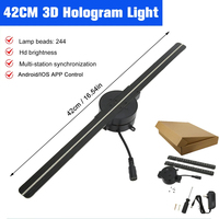 Ventes directes d'usine 42cm hologramme équipement Machine 3D projecteur en forme d'éventail affichage d'image stéréoscopique LED Version améliorée