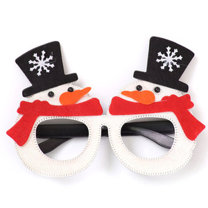 Meilleures ventes 2023 décorations de noël lunettes adultes enfants fête jouets père noël bonhomme de neige bois Festival décoration lunettes - Product Image 5