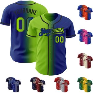 Camiseta de Béisbol con Degradado Personalizada, Uniforme Deportivo Unisex con Botones, Transpirable y Sublimado para Hombre y Mujer - Product Image 4