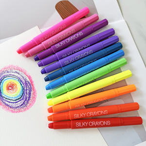 12 उज्ज्वल रंग कला की आपूर्ति ट्विस्थिर क्रेयॉन सिल्की, धोने योग्य जेल-गैर विषैले मोड़ आसान ग्लाइड, वयस्क रंग पुस्तकें - Product Image 3