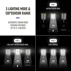 Farola Solar LED Automática de 400W IP67 Certificada CE, Impermeable, con Control Remoto, Sensor de Movimiento, para Exteriores, Carreteras, Vías y Batería - Product Image 6