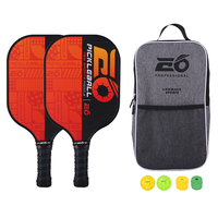 Ensemble de raquettes de pickleball en fibre de carbone graphite, comprenant un sac et des balles de pickleball