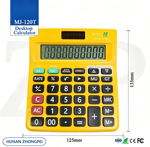 Calculadora de Escritorio MJ-120T Amarilla con PCB SKD, 12 Dígitos, Doble Alimentación Solar y Batería, Función de Verificación de Impuestos de 150 Pasos, Coma de 3 Dígitos - Product Image 2