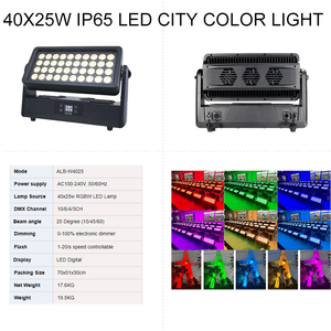 IP65 tahan air 40X25W Rgbw kota warna lampu cuci Led banjir cahaya untuk proyek taman luar ruangan - Product Image 3