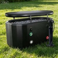 Baignoire de thérapie par eau froide pliable en PVC gonflable, bain de glace anti-fuite avec boucles de fixation, pour 2 personnes, pour la récupération sportive et la remise en forme, vente en gros