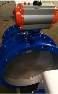 Vanne à bride pneumatique pour ventilation, spécialement conçue pour les conduites de gaz de combustion à haute température, modèle D643W-1C - Product Image 2