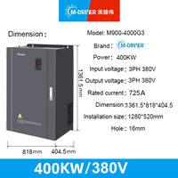 Inverter VFD 3 Fasa 380V 415V 440V 480V 400KW Penggerak Frekuensi Variabel