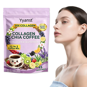 OEM/ODM Ingredientes herbales naturales para una piel suave, eliminan arrugas, apoyan la energía, glutatión, colágeno, café con chia - Product Image 1