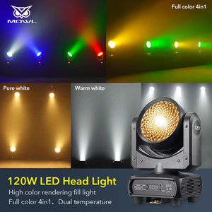 MOWL 120W DMX Warm Cool White COB Blinder Surface LED Moving Head Light For Stage Theatre Studio - Product Image 4