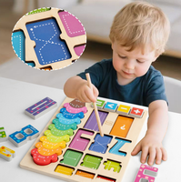 Jouets créatifs en bois en forme de crème glacée, multifonctionnels, numériques, cognitifs, cadeaux éducatifs pour enfants