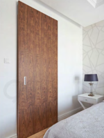 Porte de grange coulissante en bois dissimulée minimaliste Rail sans rail caché pour chambre salon cuisine hôtel-Style de porte fantôme