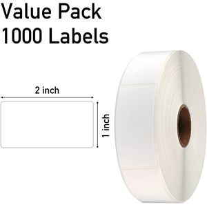 Étiquettes autocollantes Lrogoe 1x2 pouces rectangulaires blanches laminées pour l'organisation et le stockage des aliments - Product Image 3