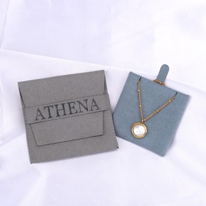 8*8 Cm Luxury Microfiber Necklace Bracelet Storage Jewelry Pouch Customized Small <b>Gift</b> <b>Envelope</b> Jewelry Bag - Product Image 4