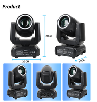 Mini lumière principale mobile de faisceau de 100W avec anneau de LED RVB couleur DMX512 lumière de scène de commande vocale pour Dj Disco Bar Party Concert