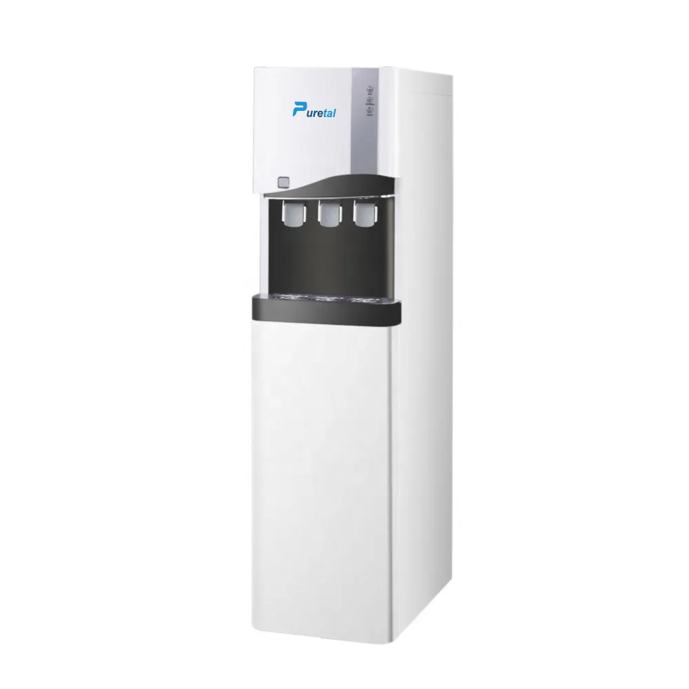 Pé dispensador de água quente e fria compressor de refrigeração refrigerador de água com filtros purificador de água