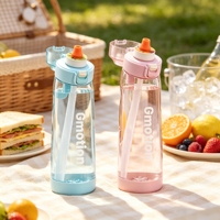 Bouteille Écologique Anti-Fuite à Couvercle Rebondissant pour le Camping, le Sport, l'École, la Randonnée, les Voyages et les Parcs