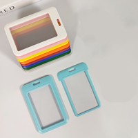 Lanière en polyester avec logo personnalisé et porte-badge en plastique vertical, sangle de cou pour badge nominatif pour le bureau, l'école, les étudiants