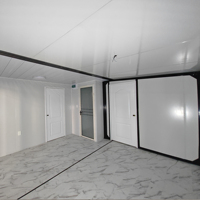 Casa Contenedor Expandible de 20 pies, 2 Dormitorios, Casa Contenedor Prefabricada Expandible de 20 pies, Casas Prefabricadas Móviles de Lujo, Personalizables