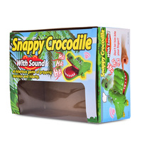 Boîte en carton écologique en gros avec fenêtre transparente pour l'emballage de jouets crocodile pour enfants
