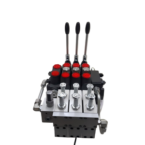 Vanne de commande directionnelle sectionnelle électro-hydraulique à double action Huamao Diesel 100L/min 3 bobines pour la construction et l'agriculture - Product Image 1