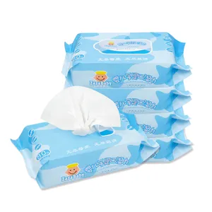 Hot Sales Disposable Baby Wet Wipes 80 Pcs Unscented Healthy And Safe Baby Wipes