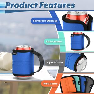 Funda Aislante de Neopreno para Latas de Bebidas, Antideslizante, con Asa, para Enfriar Latas y Botellas - Product Image 3