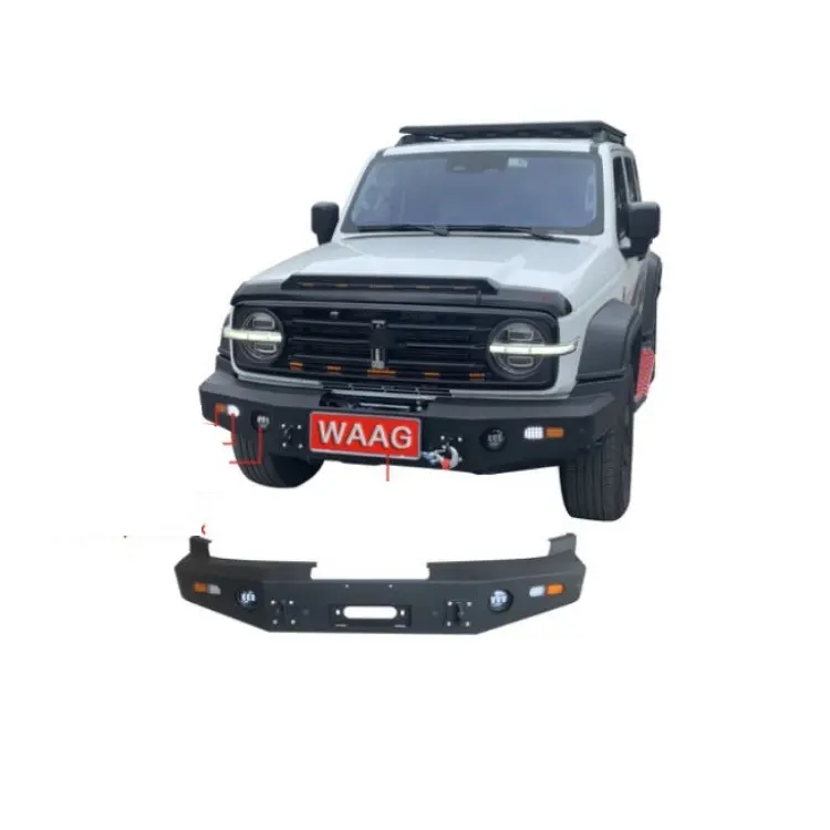 Factory Heavy Duty Bull Bar With LED Fog Light For GWM Tank300 Car Bumper Accessories