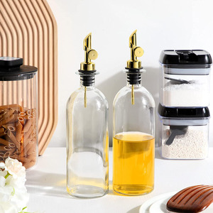 Nuovo arriva Dispenser di olio d'oliva bottiglia Dispenser di sciroppo di caffè versatore ponderato Dispenser di bottiglie di vetro <span class=keywords><strong>cucina</strong></span> 16.9 oz 500 <span class=keywords><strong>ml</strong></span> - Product Image 5